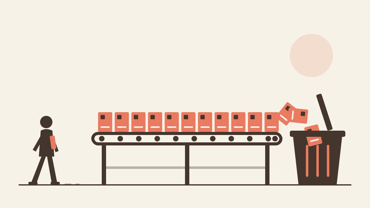 The dating app marketplace: endless cards on a conveyor, most discarded