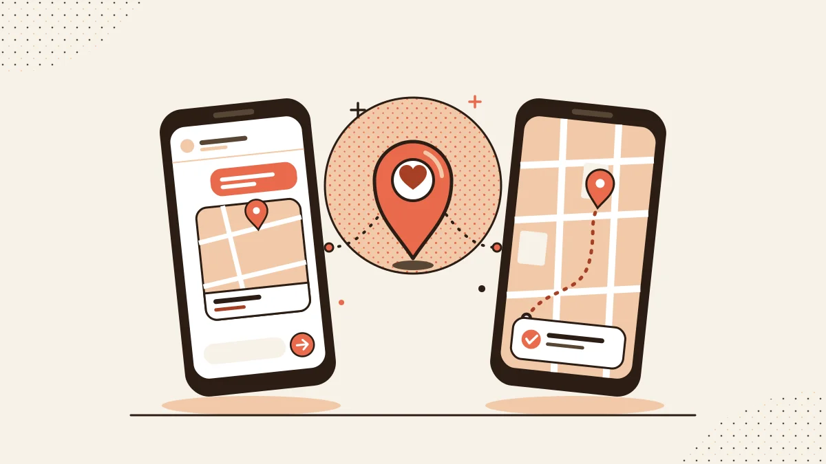 Sharing your first date plan and location with a friend